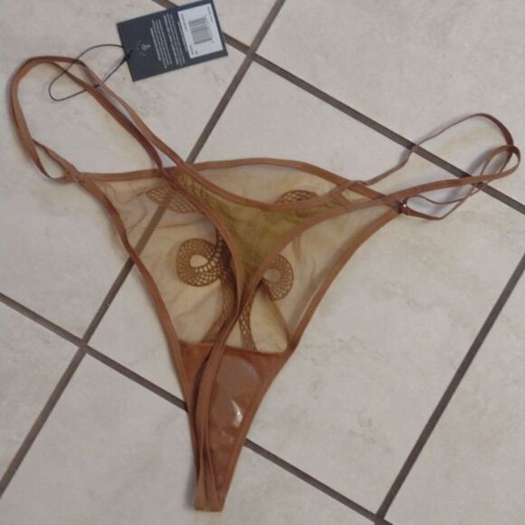 NWT Rare Thistle and Spire Medusa Thong Liquid Gold size 3X - Picture 9 of 10